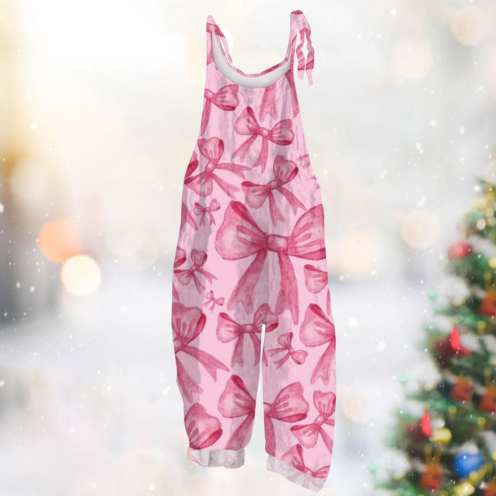 

Женский комбинезон с карнавальным принтом, свободный, винтажный, на бретелях, хлопок, лен XL красный