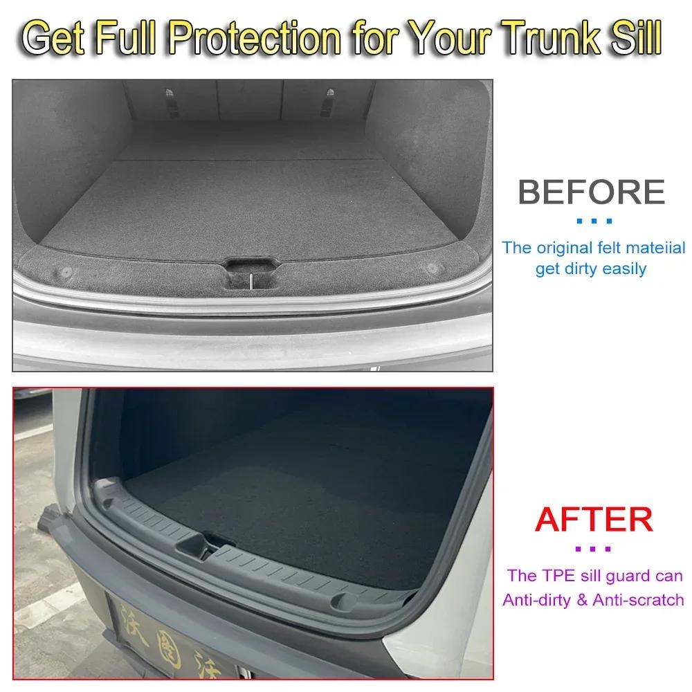 For Tesla Model Y Juniper 2025 2026 Trunk Threshold Strip Mats Sill Guard Rear Cargo Anti Scratch Protector Interior Accessories