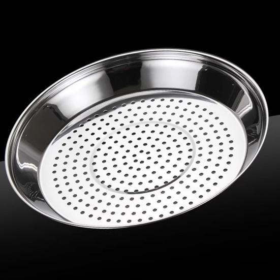 Round Stainless Steel Steamer Rack with Fine Mesh Thickened Heat-Resistant Steamer Basket for Pots Rust-Proof Dumplings Vegetables Seafood Cooking