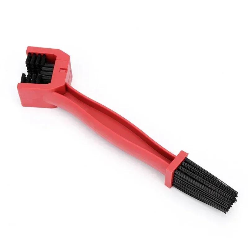 Brosse de nettoyage pour chaîne de moto Brosse en plastique pour vélo/moto Nettoyeur de chaîne Nettoyeur extérieur Outils d'entretien des routes Pièces de moto