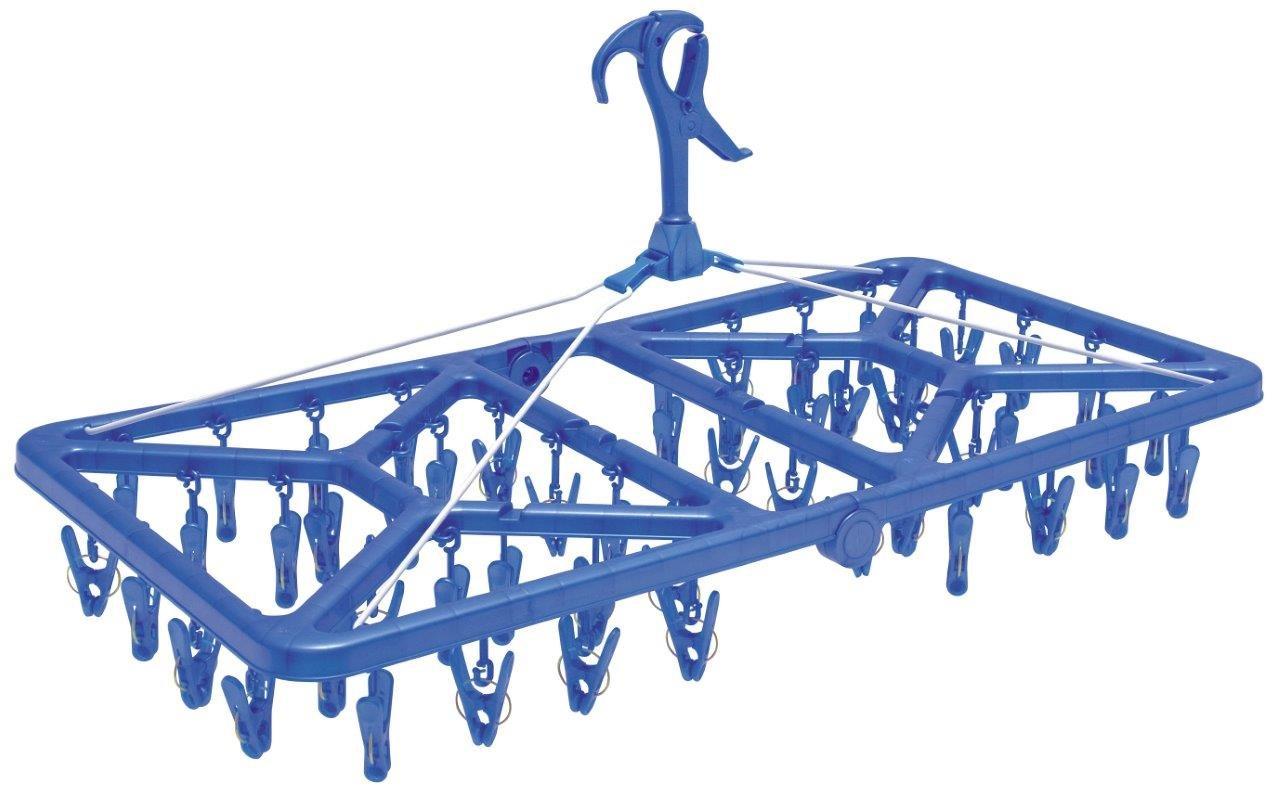 

My Laundry 2 Super Jumbo Blue Clothes Drying Rack with Catch Hooks for Pole Rope and Kamoi 52-Pinch синий