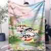 Kawaii Crayon Shinchan Cartoon Small Cover Blanket Soft Comfortable Skin Friendly For Bed Dorm Sofa Office Camping Travel Gift