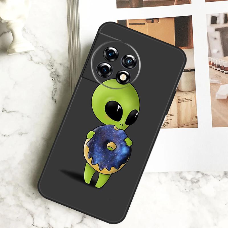 Funny Alien Case For OnePlus 11 12 12R 9 10 Pro 10R 9R 8T 10T Nord CE 2 3 Lite 2T N10 N20 N30 CE4 Cover