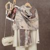 Peony Printed Cashmere Scarf Women Winter Luxury Pashmina Blanket Thick Shawl Wrap Neckerchief Fashion Bufanda Echarpe Poncho