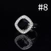CMM Classic Design 0.8 Ct Princess Cut Fashion Square AAA+ CZ Zirconia White Golden Engagement Women Rings