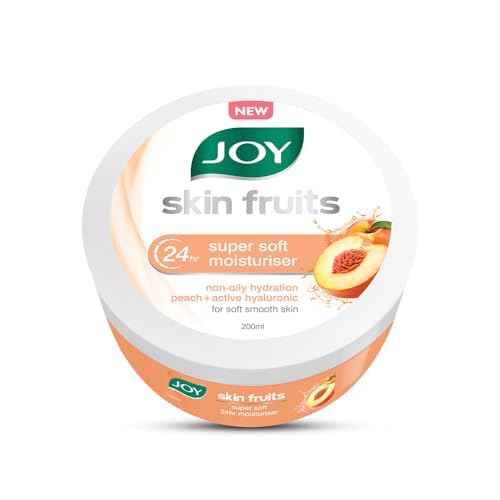 Joy Skin Fruits Super Soft Moisturizer With Peach Hyaluronic Acid 200ml For Face Hands Body 24Hr Hydration