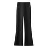 Women's Black High-Waisted Micro-Flare Pants - Slimming & Versatile for Spring & Autumn 2025