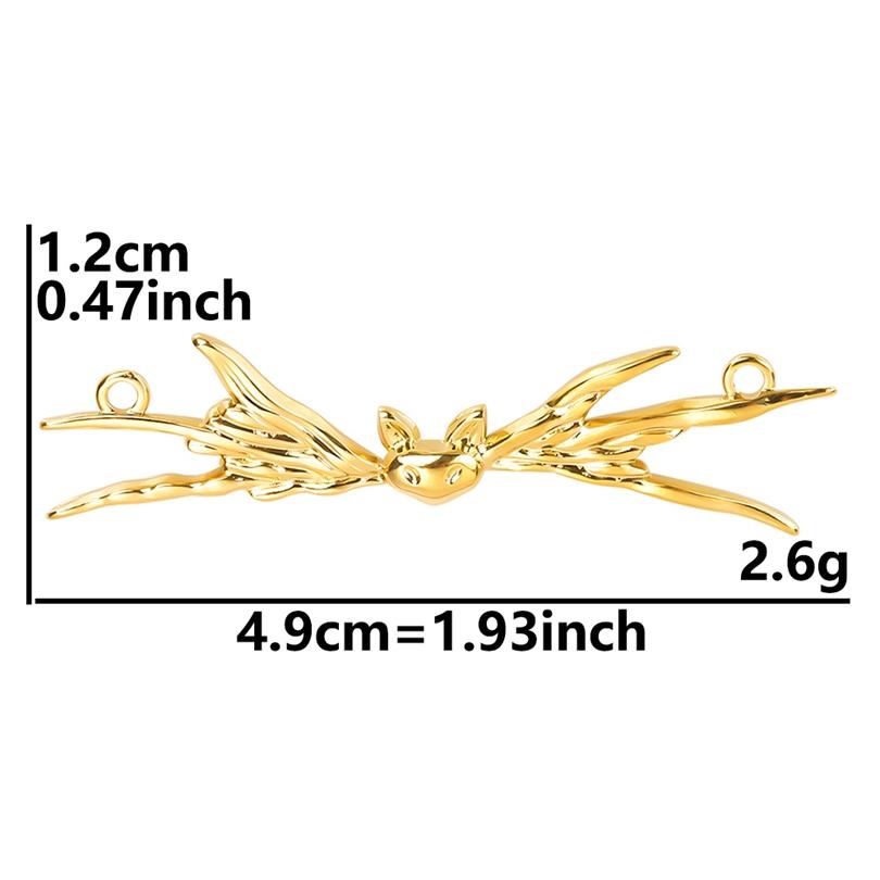 Punk Animal Charm Butterfly Spider Insect Pendant Stainless Steel Charms For Jewelry Making Supplies Real Gold Plated Breloques