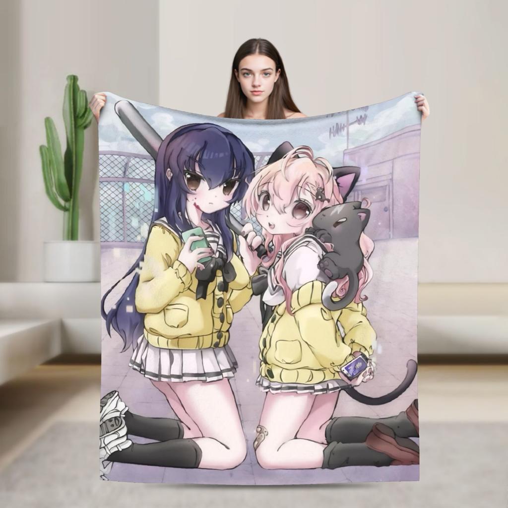 You and Me and Her A Love Story Miyuki Aoi Print Blanket For Men Women Super Soft Cozy Throw Blankets for Couch Multi-size