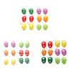 12PCS Plastic Easter Eggs Happy Easter Day Decors with Hangable Lanyards Colorful Eggs for Outdoor Easter Decors