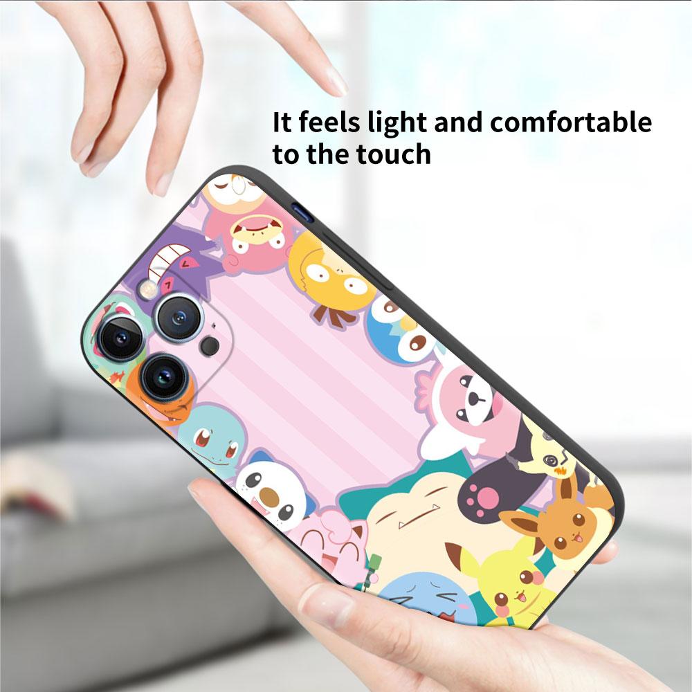 Χαριτωμένη θήκη Pokemon EEvee για Apple iPhone 13 Pro Max 12 11 Mini X XS XR SE 2020 7 8 Plus 6 6S 5 5S Μαλακό κάλυμμα τηλεφώνου TPU Funda Sac