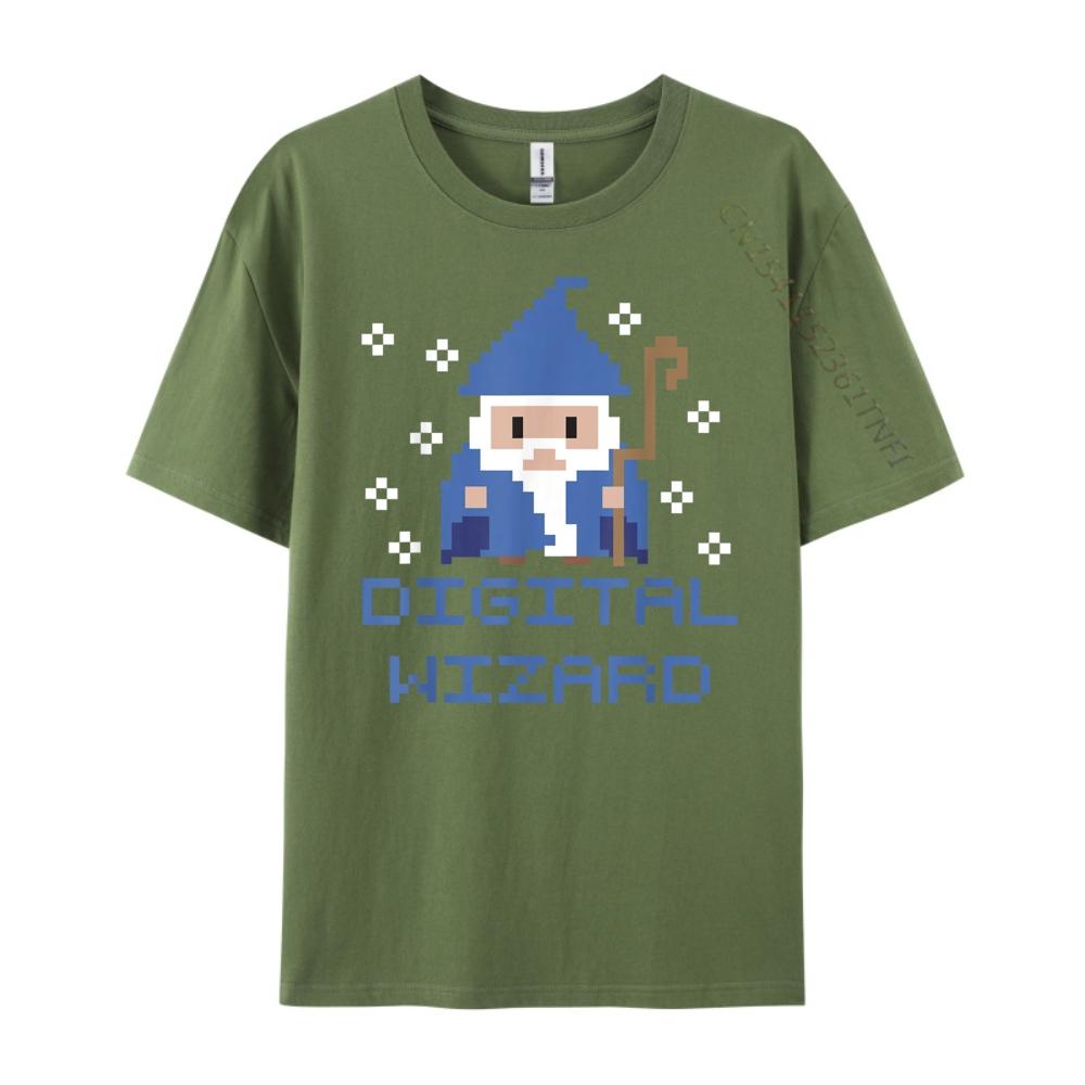 Digital Wizard Tech It Support Computer Gamer Gaming Graphic T Shirts Men Cotton Christmas Shirt Tshirt