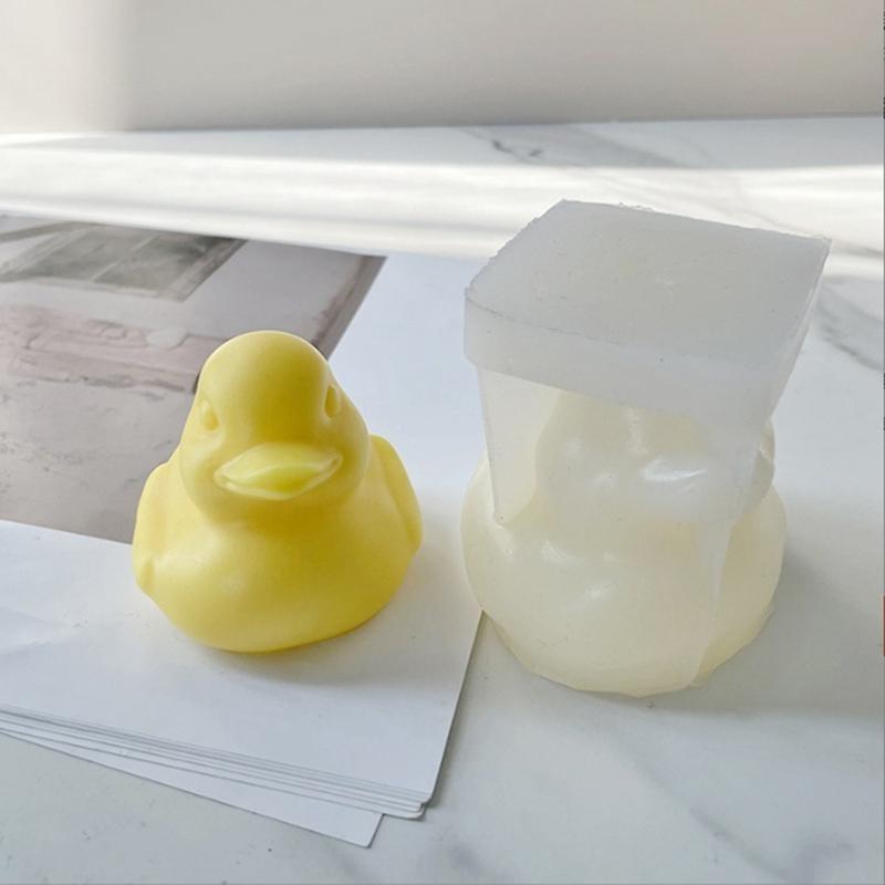 3D Little Yellow Duck Candle Silicone Mold Diy Duck  Epoxy Resin Mould Animal Candle Making Tools Soap Ice Cream Mold