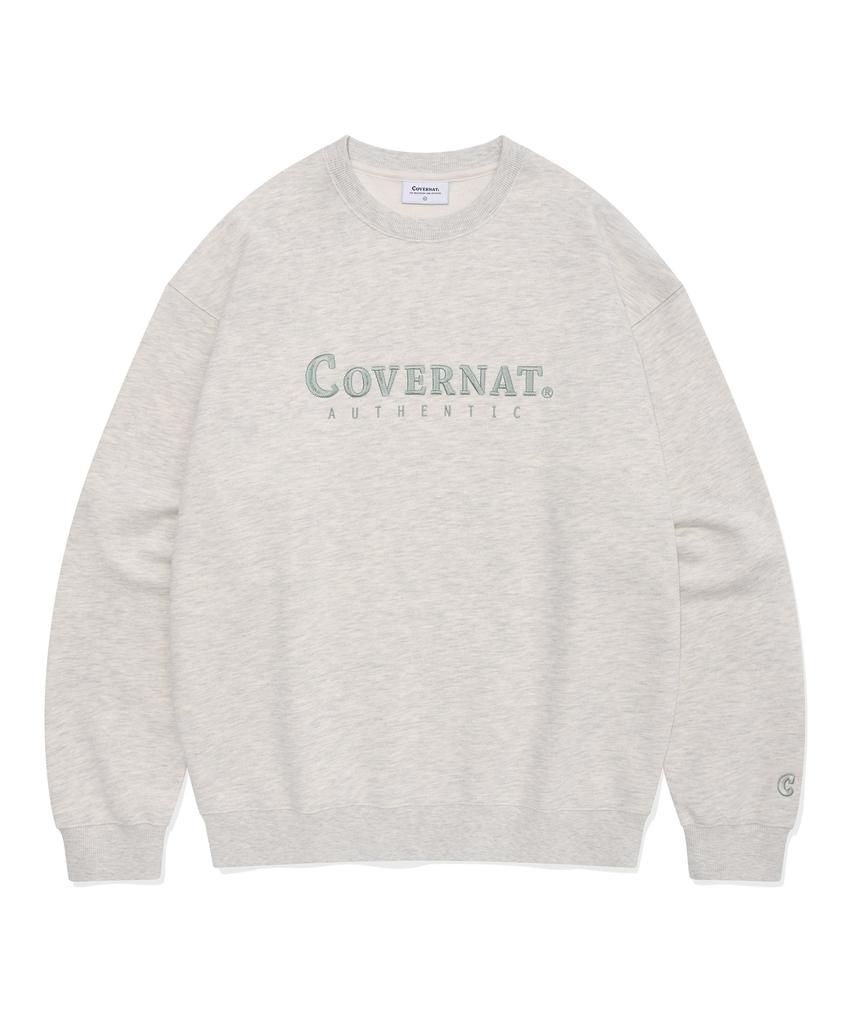COVERNAT Authentic Logo Sweatshirt Oatmeal