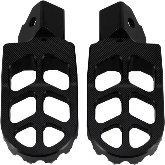 CRF50 Foot Pegs,CRF 50 Footpegs 2025 2024-2013 Dirt Pit Bike,CNC Aluminum AlloyMotorcycle,Wider Platform,Black