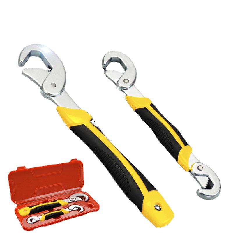 Arrizo Adjustable Multi-Purpose Wrench Set: Self-Tightening Pipe Clamp and Multi-Function Fast Pipe Wrench