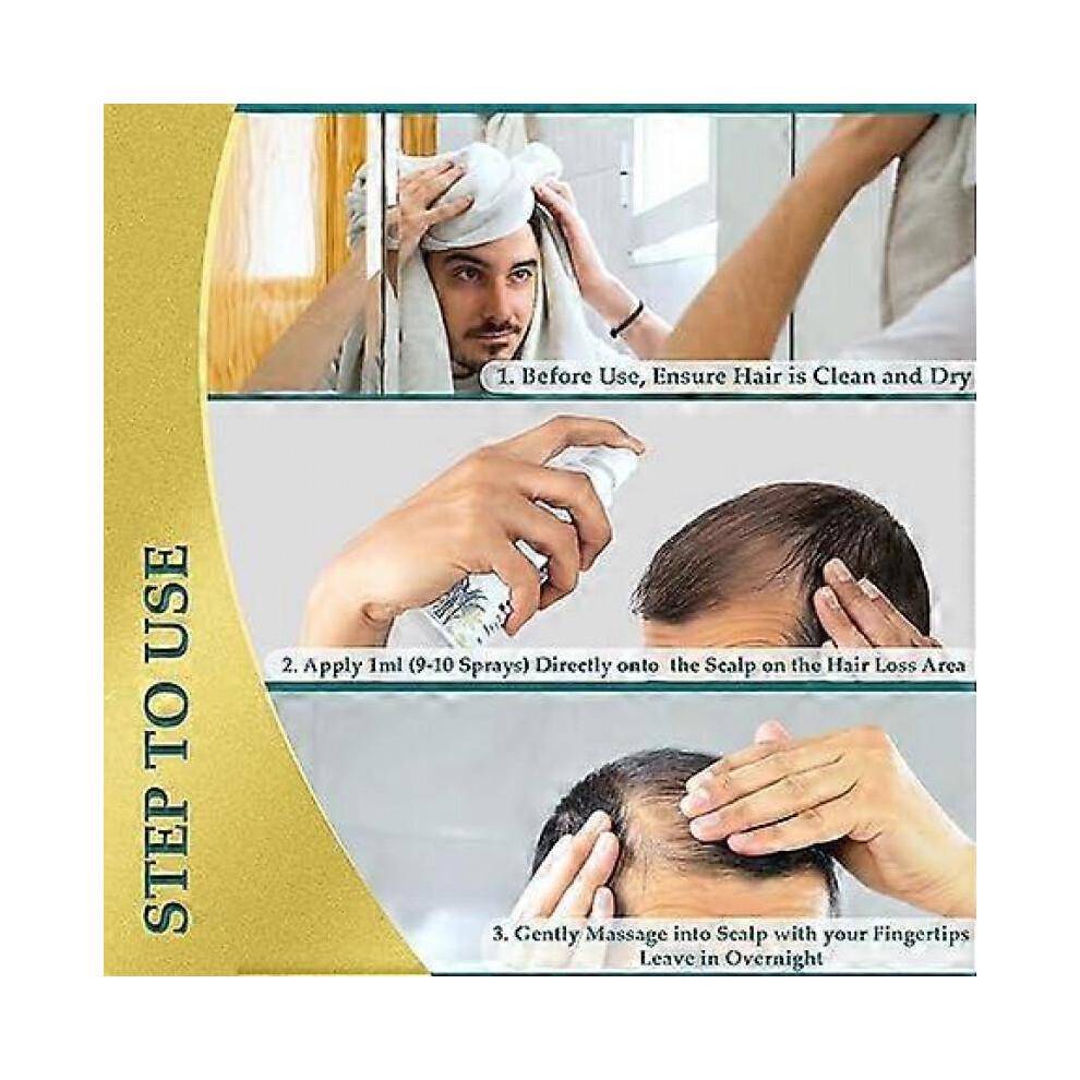 Natural Hair Growth Oil Spray: Batana Rosemary Serum Biotin Caffeine Scalp Care Treatment - Thinning Hair Regrowth Thickening for Women Men