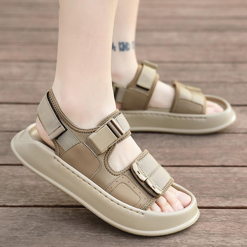 

Men s shoes 2025 summer new youth fashion thick-soled anti-tiring feet casual outdoor non-slip wear-resistant comfortable sandals 44