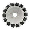 152mm Omni Wheel Rubber Aluminum Alloy 360 Degree Rotation Double Row Wheel for Mobile Robot Upgrade Black and Silver