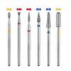 6pcs Nail Dill Bits Diamond Milling Cutter for Manicure 3/32" Burr Electric Nail File Cuticle Remover Tool