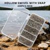 450Pcs Fishing Snap Swivels Stainless Steel Lure Snaps Freshwater Saltwater Boxed for Easy Carry 450pcs Fishing Snaps Boxed