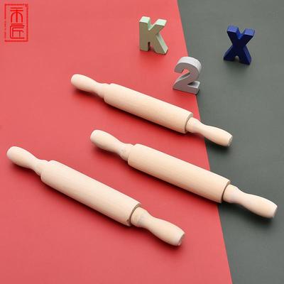 Unpainted Mini Wooden Rolling Pin for Children - Dough Pressing Stick & Dumpling Roller