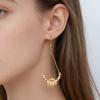 Lotus Flower 7 Chakra Earrings Stainless Steel Colorful Rhinestone Dangle Earrings Spiritual Jewelry for Yoga Healing Meditation