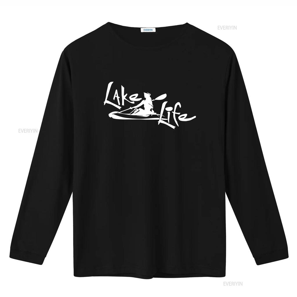 Lake Life 3 COTTON T SHIRT water worship wave kayak canoe paddle vintage Washed Comfortable Top For Everyday Wear Stylish