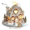 Christmas Party Centerpieces Winter Ornaments, Double-sided Acrylic Snowman/Santa Claus/Reindeer/Cottage Table Xmas Fireplace Decorations for Holiday