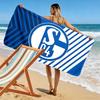 Asciugamano da Spiaggia Stampato Schalke 04, Asciugamano Grande Morbido Asciugatura Rapida per Spiaggia Campeggio Nuoto
