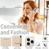Faux Leather Phone Case for IPhone17 16 15 14 13 12 11 Pro Max Plus Mini Air Shockproof, Anti-Scratch with Card Holder & Stand