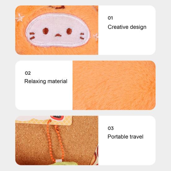 1 Pair Doll Pendant 3D Kitten Bag Pendant School Bag Decoration Car Charm with Sturdy Metal Buckle Wedding Celebration Gift