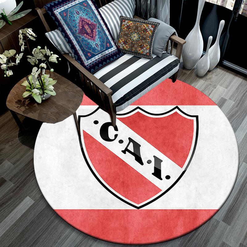 Club Atletico Independiente Round Area Rug,Carpet Rug for Living Room Bedroom Sofa Playroom Decor,Non-slip Floor Mat