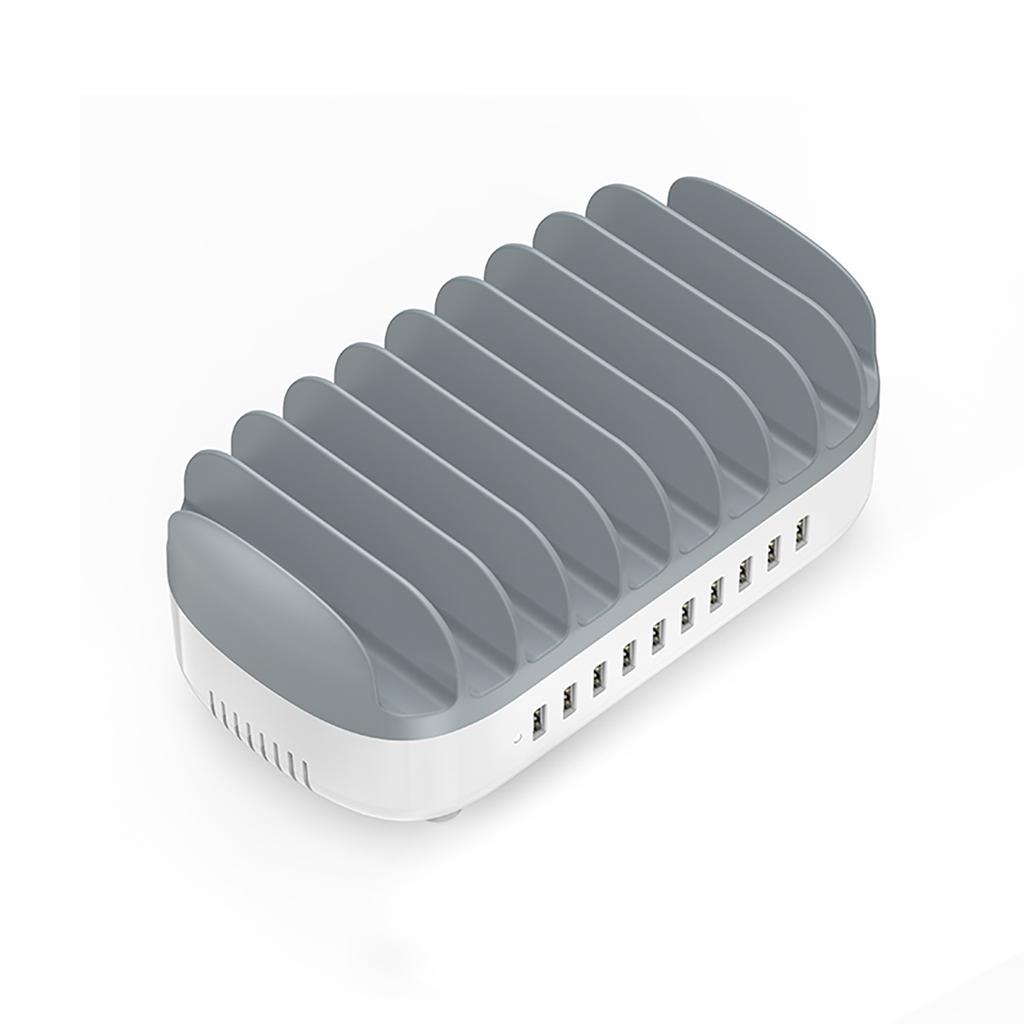 Stazione di ricarica intelligente DUK-10P-V1 per telefoni e tablet 10x USB-A - bianca