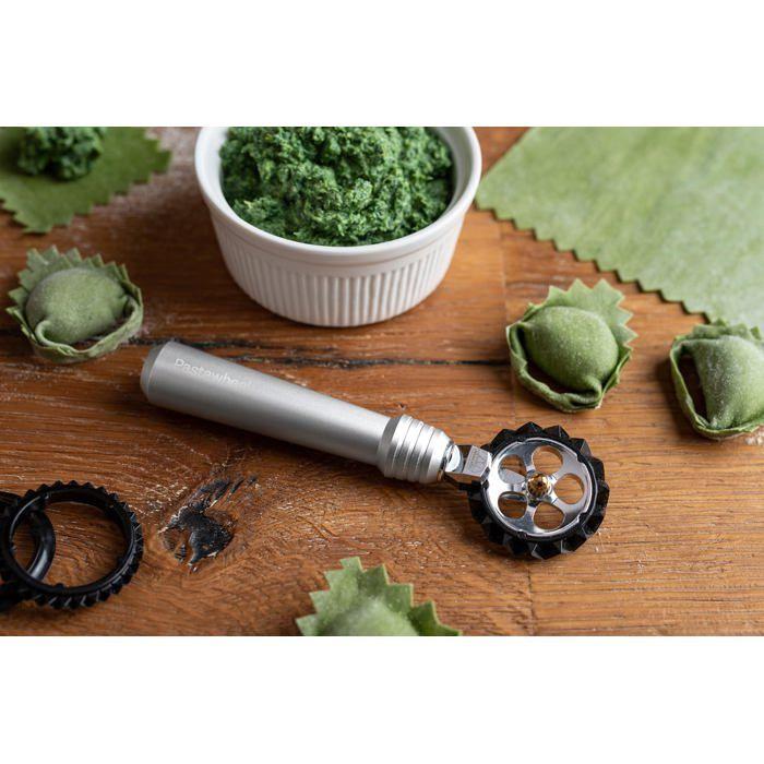 Ensemble Ustensiles - Lot Ustensiles Marcato - 11504001 - Pastawheel Argent - Roulette Découpe Pâtes Avec 3 Types De Coupe