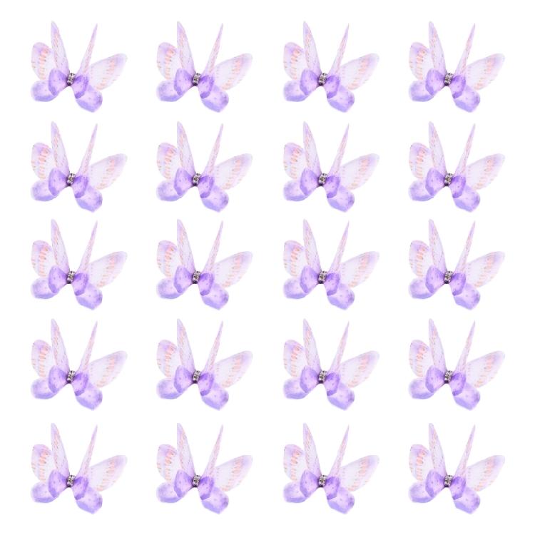 20 Peças Apliques de Borboleta para Costurar Patches de Organza Apliques Bordados para Artesanato de Costura Vestido de Casamento Acessórios de Cabelo