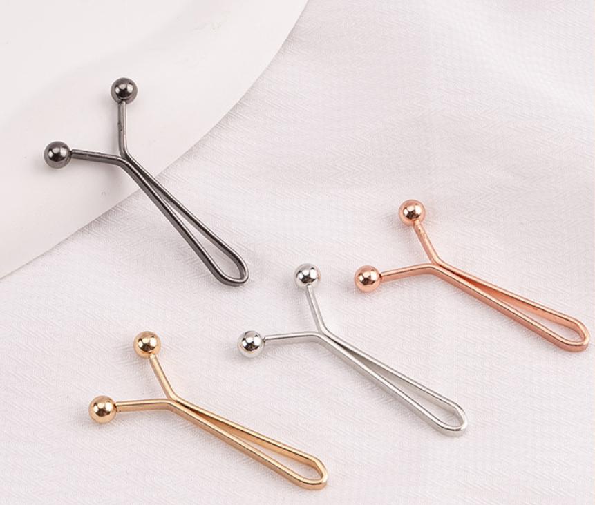 12Pcs/Bag Solid Color Hijab Scarf Pins - U-Shaped Brooch Clips For Women, Fashion Decorative Accessories