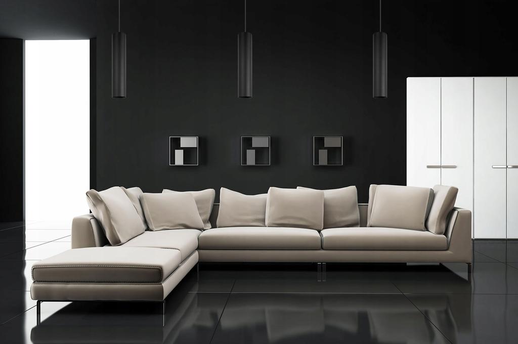 MODERN CEILING HANGING LAMP BLACK LED LAMP