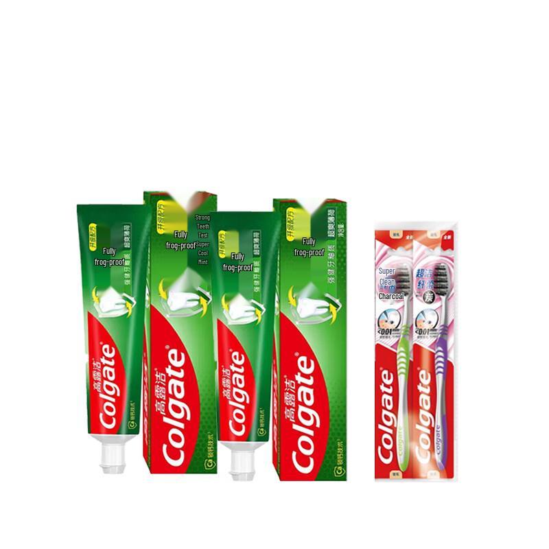 Colgate Total Anti-Cavity Toothpaste Twin Pack with Toothbrushes