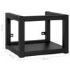 VidaXL Cadre de lavabo de salle de bain mural Noir 40x38x31 cm Fer