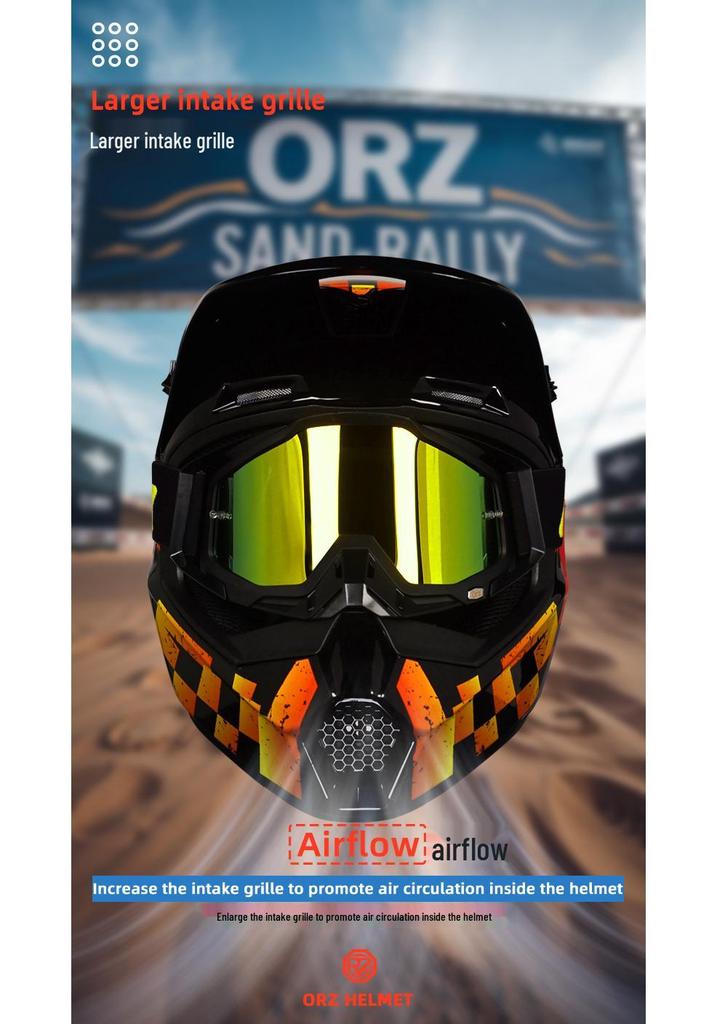 ORZ Full-Face Helmet for Off-Road, Electric Scooters, Mountain Biking, and Street Riding
