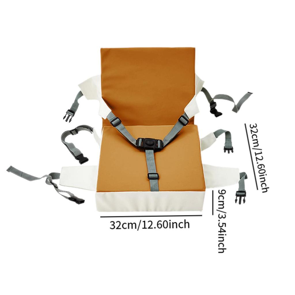 Kids Booster Seat Cushion Adjustable Seat Belts Soft High Chair Seat Cushion for Dining Room Traveling Home Use Indoor Outdoor
