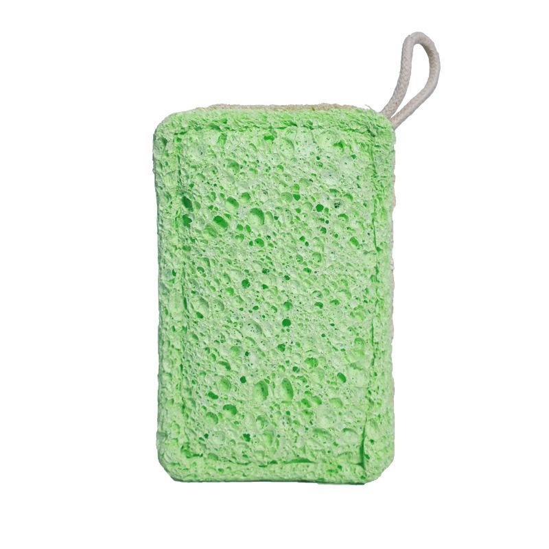 Natural Luffa Wood Pulp Cotton Dish Sponge & Scrubber – Absorbent Scouring Pad for Kitchen & Bath Cleaning