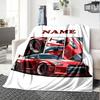 Custom Name Racing Theme Printed Blanket - Perfect for Couch, Bed, Travel & Outdoor Use | Machine Washable, Cozy & Durable.
