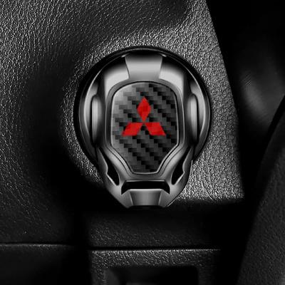Naklejka na osłonę przycisku Start/Stop do samochodu dla odznaki Lancer Pajero ASX Outlander Eclipse Galant Montero L200 Wystrój wnętrza
