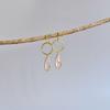 Natural Rose Quartz Stylish Eternity Dangle, 14K Gold Handmade Earrings, Pink Gemstone Bohemian Jewelry for Women, Unique Gift Ideas for Her