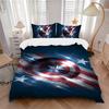 3Pcs Captain America Shield Bedding Set Soft Fabric Duvet Cover Pillowcases Home Xmas Halloween Gift 1 Duvet Cover 2 Pillowcase S1116