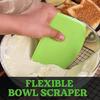 Dough Scraper Dough Card Dough Cutter Dough Spatula Dough Scraper Card - 3P 4.7x3.7'' PE Plastic BPA Free Flexible Sharp Edge Corner Non-Slip Cake Scr