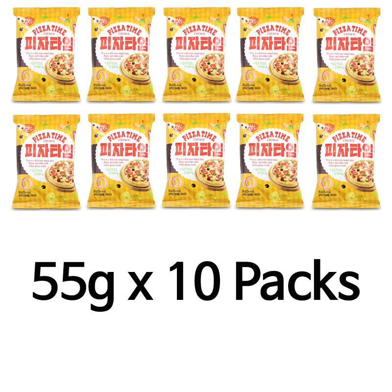 Snack Crispy Pizza Taste Cookies Korea Food 55g 10Packs 40Packs (2 Options)