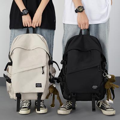 Men's Simple and Versatile Large Capacity Computer Travel Backpack for Women Junior High School High School College School School Bag for Men
